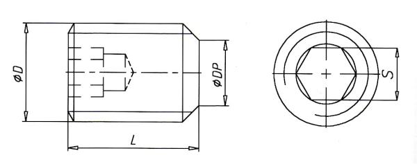 Threaded pin DIN 913